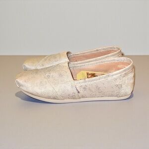 TOMS Metallic Floral Jacquard Classic Slip-On Shoes